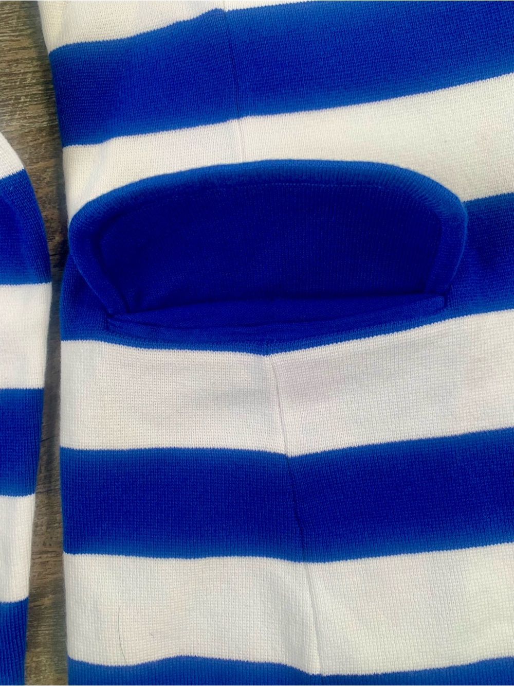 Lauren Black Label Blue & White Striped Blazer Knit - Picture 4 of 6